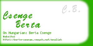 csenge berta business card